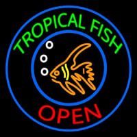 Tropical Fish Open Neon Sign