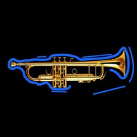 Trumpet Shaped Neon Sign