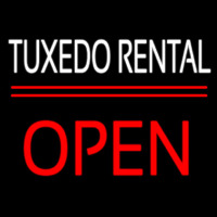 Tu edo Rental Block Open Neon Sign