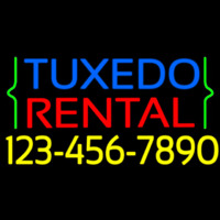 Tu edo Rental With Phone Number Neon Sign