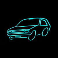 Turquoise Car Logo Neon Sign