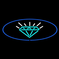 Turquoise Diamond Logo Neon Sign