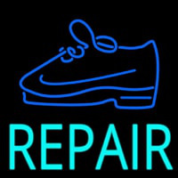 Turquoise Repair Shoe Neon Sign