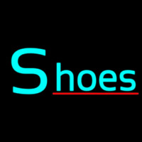 Turquoise Shoes Red Line Neon Sign