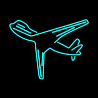Turquoise Travel Neon Sign