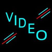 Turquoise Video Neon Sign