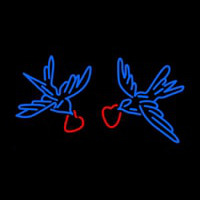 Two Bird With Heart Neon Sign