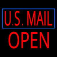 Us Mail Block Open Neon Sign