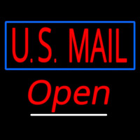 Us Mail Script2 Open Neon Sign