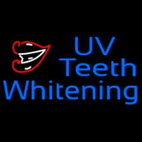 Uv Teeth Whitening In Blue With Lips Logo Neon Sign