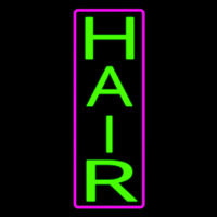 Vertical Green Hair With Pink Border Neon Sign