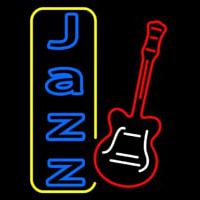 Vertical Jazz With Guitar 1 Neon Sign