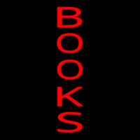 Vertical Red Books Neon Sign