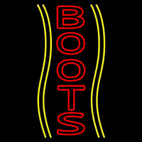 Vertical Red Boots Neon Sign