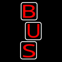 Vertical Red Bus Neon Sign