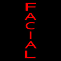 Vertical Red Facial Neon Sign