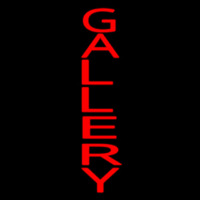 Vertical Red Gallery Neon Sign