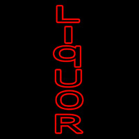 Vertical Red Liquor Neon Sign