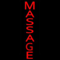 Vertical Red Massage Neon Sign