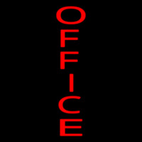 Vertical Red Office Neon Sign