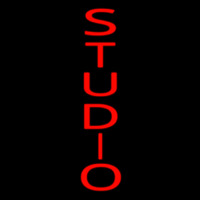 Vertical Red Studio Neon Sign