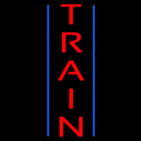 Vertical Train Neon Sign