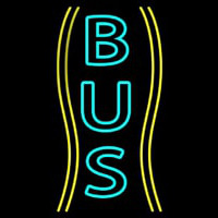Vertical Turquoise Bus Neon Sign