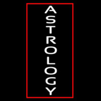 Vertical White Astrology Neon Sign