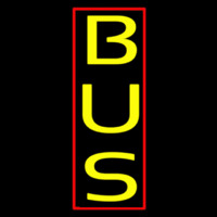 Vertical Yellow Bus Neon Sign