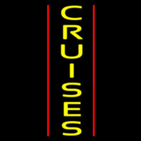 Vertical Yellow Cruises Neon Sign