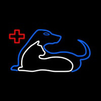 Vet Cat Dog Logo Neon Sign