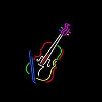 Violin With Logo Neon Sign