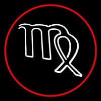 Virgo Red Border Neon Sign