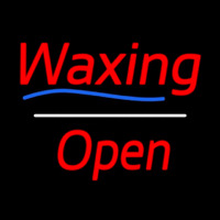 Wa ing Open White Line Neon Sign