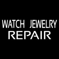 Watch Jewelry Repair Block White Neon Sign