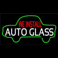 We Install Auto Glass Car Logo Neon Sign