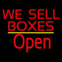 We Sell Bo es Script1 Open Yellow Line Neon Sign