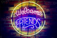 Welcome Friends Neon Sign