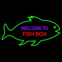 Welcome To Fish Bo  With Green Bo  Neon Sign