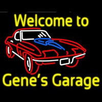 Welcome to Genes Garage Car Logo Neon Sign