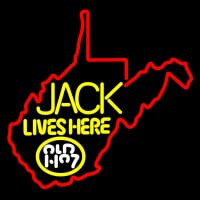 West Viginia Jack Lives Here Neon Sign