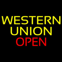 Western Union Open Neon Sign