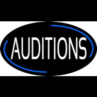 White Auditions Neon Sign