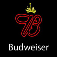 White Budweiser Crown Beer Sign Neon Sign