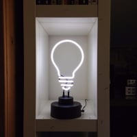 White Bulb Desktop Neon Sign