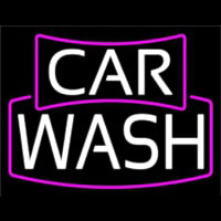 White Car Wash Neon Sign