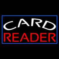 White Card Red Reader Neon Sign