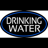 White Drinking Water Neon Sign