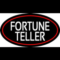 White Fortune Teller With Red Border Neon Sign