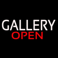 White Gallery Open Neon Sign